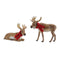 Melrose Carved Winter Moose with Scarf (Set of 2)