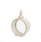 Melrose Ivory Ornate Metal Circle Lantern 17.5"D Beige