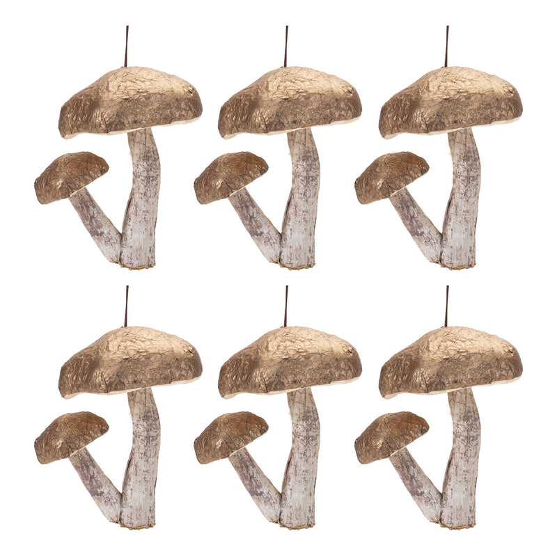 Melrose Double Mushroom Ornament (Set of 6)