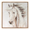 Melrose Framed Horse Canvas Art 24"SQ Wall Decor, Modern, Rustic, Wood
