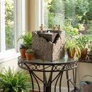 Melrose Bubbling Stone Fountain with Bird Accents 19"H