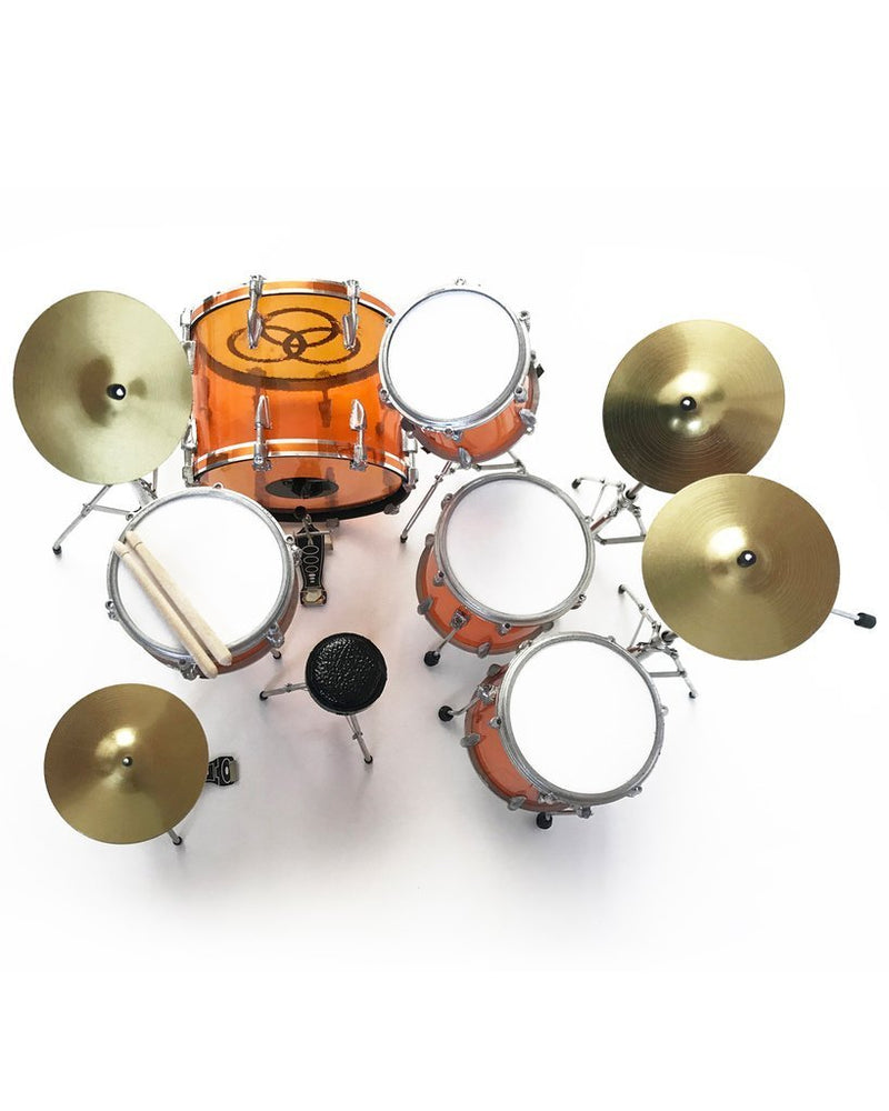 Axe Heaven Vistalite Transparent Amber Led Zeppelin Miniature Drum Set - New Open Box