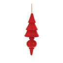 Wood Pine Tree Finial Ornament (Set of 12)