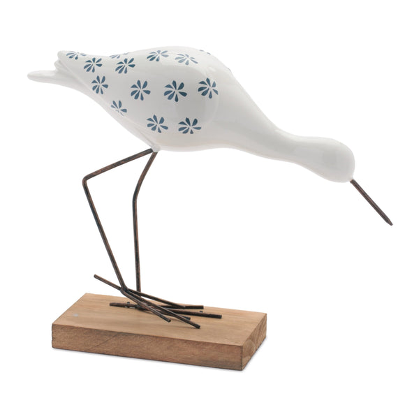 Melrose Set of 4 Coastal Sea Bird Figurines on Metal Base