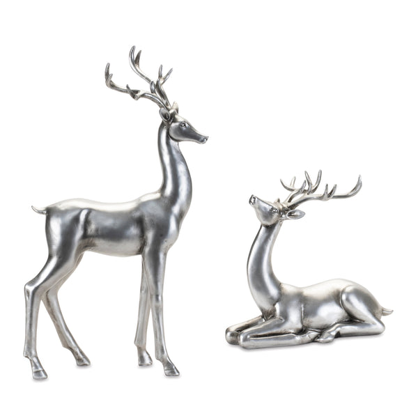 Melrose Metallic Deer Figurine (Set of 2)