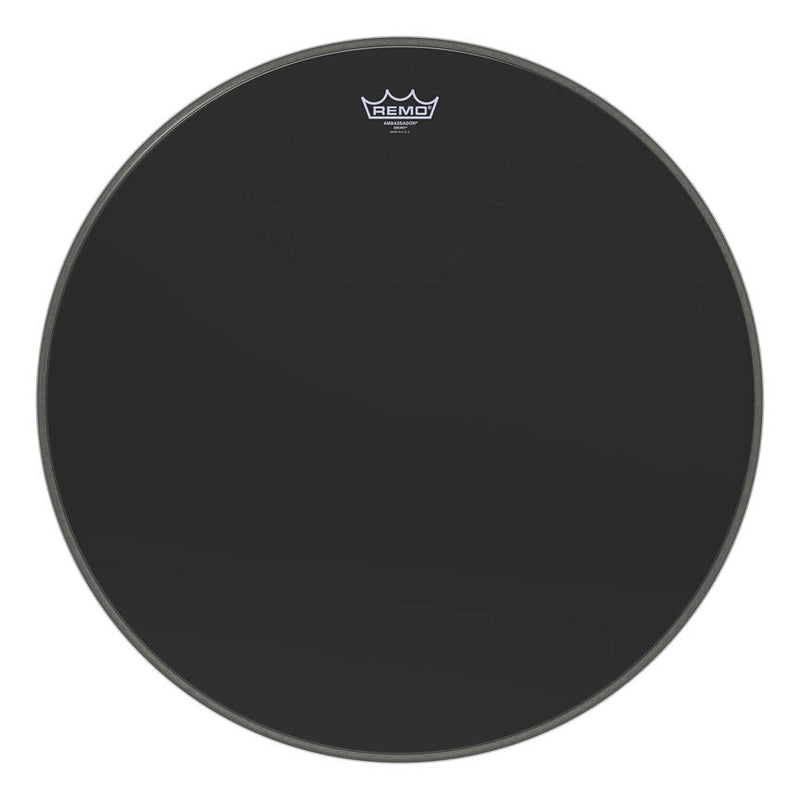 Remo ES-1024-00 Ambassador Ebony 24" Bass Drumhead