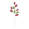 Melrose Glittered Fabric Holly Spray (Set of 6)