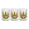 Melrose Dried Leaf Glass Candle Holder (Set of 3)