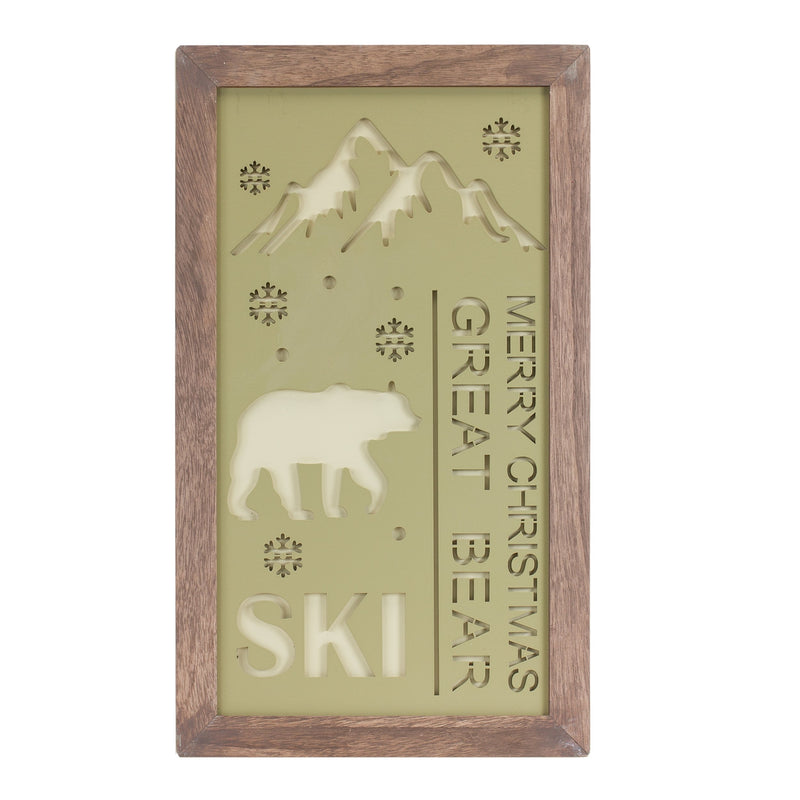 Melrose Ski Lodge Plaque Wall Art (Set of 3)