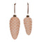 Melrose Frosted Glass Pinecone Drop Ornament (Set of 6)