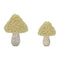 Melrose Set of 2 Wood & Fabric Mushroom Figurines