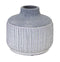 Melrose Modern Grey Terra Cotta Vase with Glazed Accent 6"H