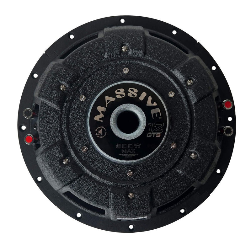 Massive Audio 12" 300 Watts RMS Dual 4 Ohm Shallow Subwoofer – GTS12