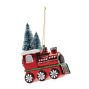 Melrose Glittered Glass Train Ornament (Set of 6)