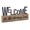 Melrose Explore and Welcome Tabletop Sentiment Sign Wall Decor