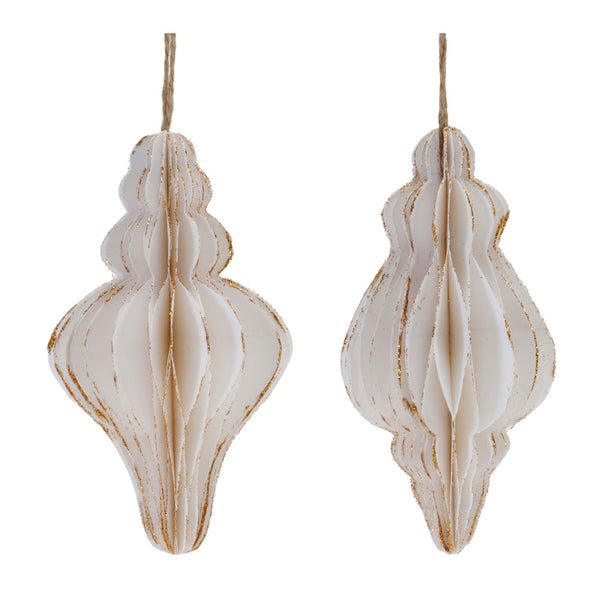 Pleated Paper Holiday Ornament (Set of 24)