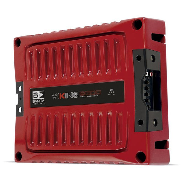 Banda VIK8000.2RED 8000W RMS 1ch 2Ω Red Competition Amplifier HighPower Subsonic