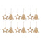 Woven Rattan Star and Tree Ornament (Set of 12)