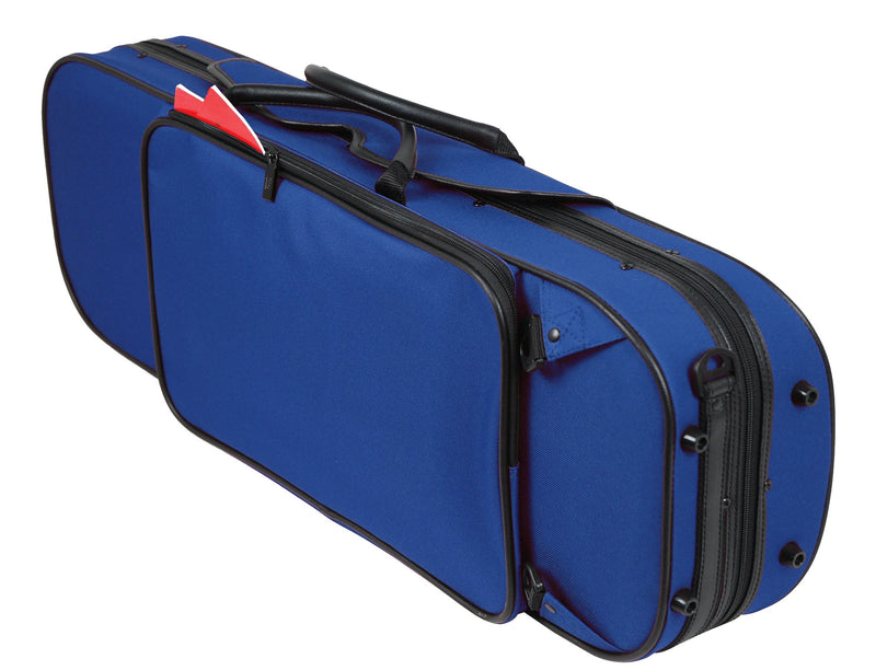 Pedi NiteFlash Violin Case 4/4 Blue/Grey w/ Steel-Shield & Reflective Strips