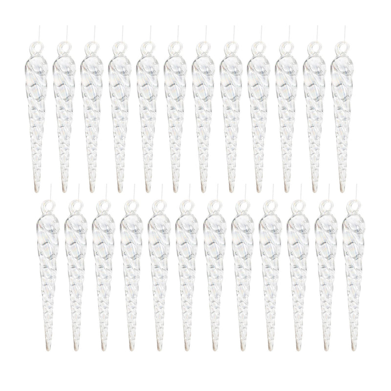 Melrose Glass Icicle Ornament (Set of 24)