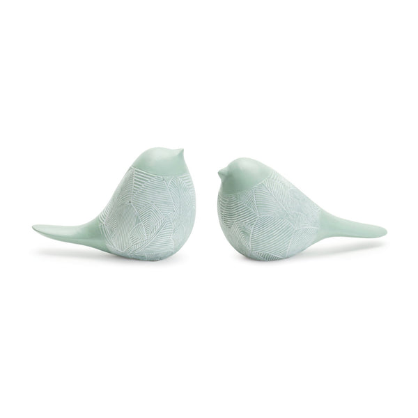 Melrose Modern Etched Bird Figurine (set of 4)