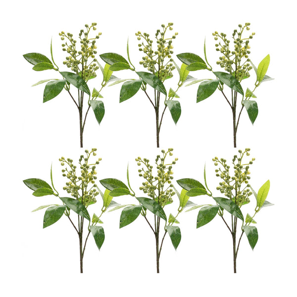 Melrose Green Berry Foliage Spray (Set of 6)