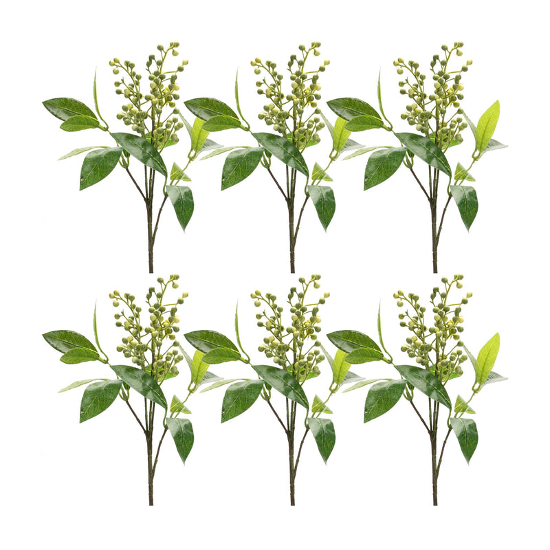 Melrose Green Berry Foliage Spray (Set of 6)