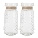 Melrose Texture Glass Vase with Jute Accent (Set of 2)