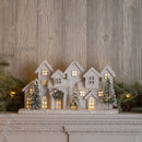 Melrose LED Flocked Winter Village Display 17"L
