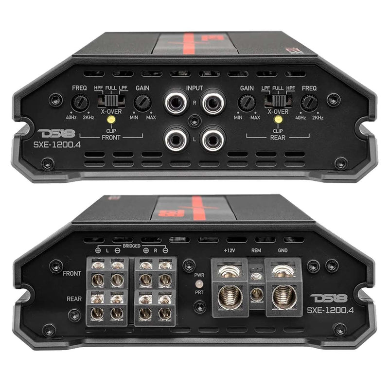 DS18 SXE-1200.4/BK 4-Channel 400W RMS Amplifier - Black
