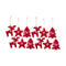 Modern Metal Shape Ornament with Snowflake Print (Set of 12)