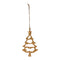 Gold Metal Tree Outline Ornament (Set of 12)