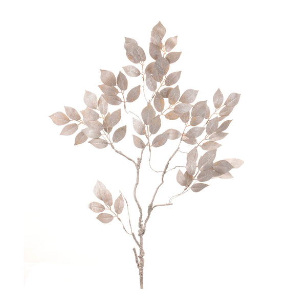 Melrose Glittered Leaf Spray (Set of 6)