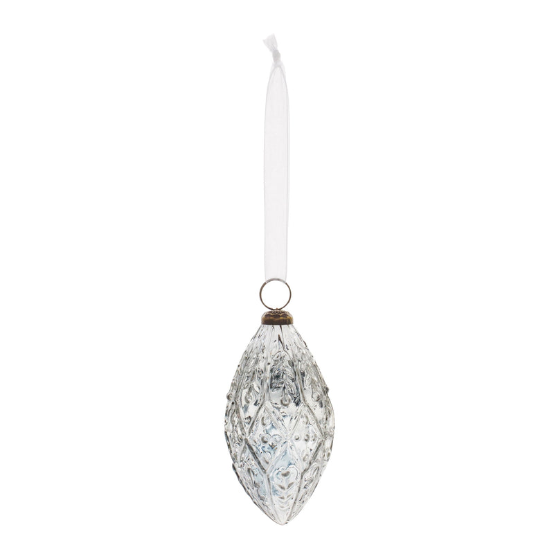 Melrose Clear Ornamental Glass Ornament (Set of 4)