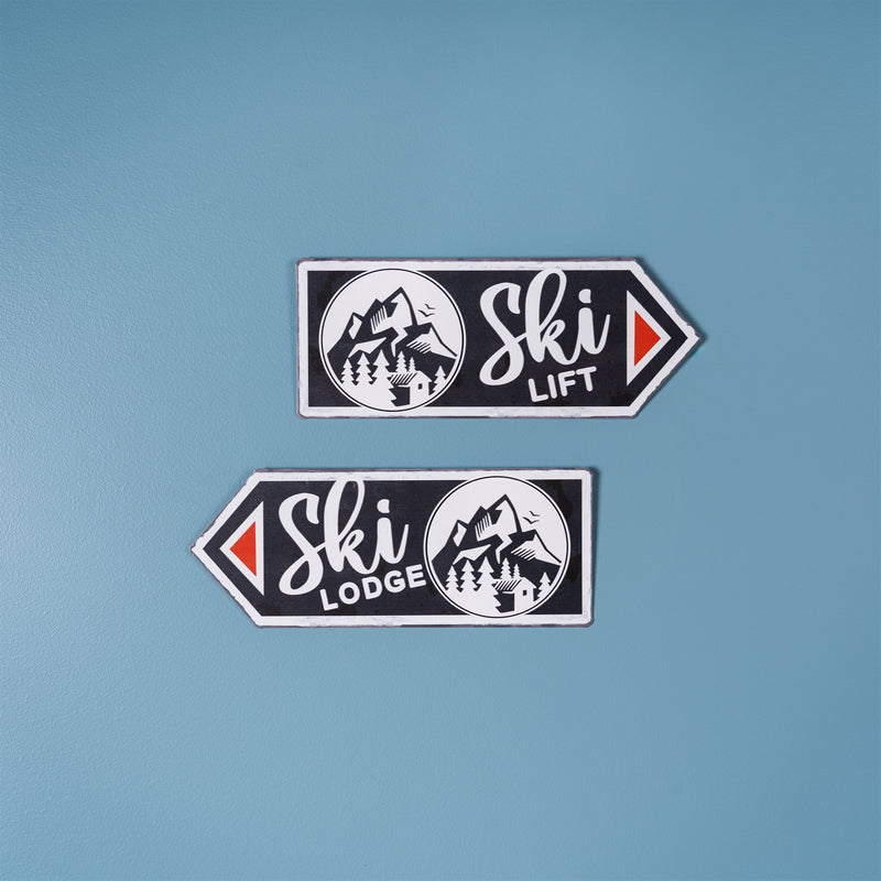 Melrose Ski Lift Lodge Sign (Set of 6)