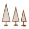 Melrose Framed Paper Mache Pine Tree (Set of 3)