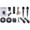 Karaoke USA Bluetooth Karaoke Machine w/ Synchronized LEDs - New Open Box