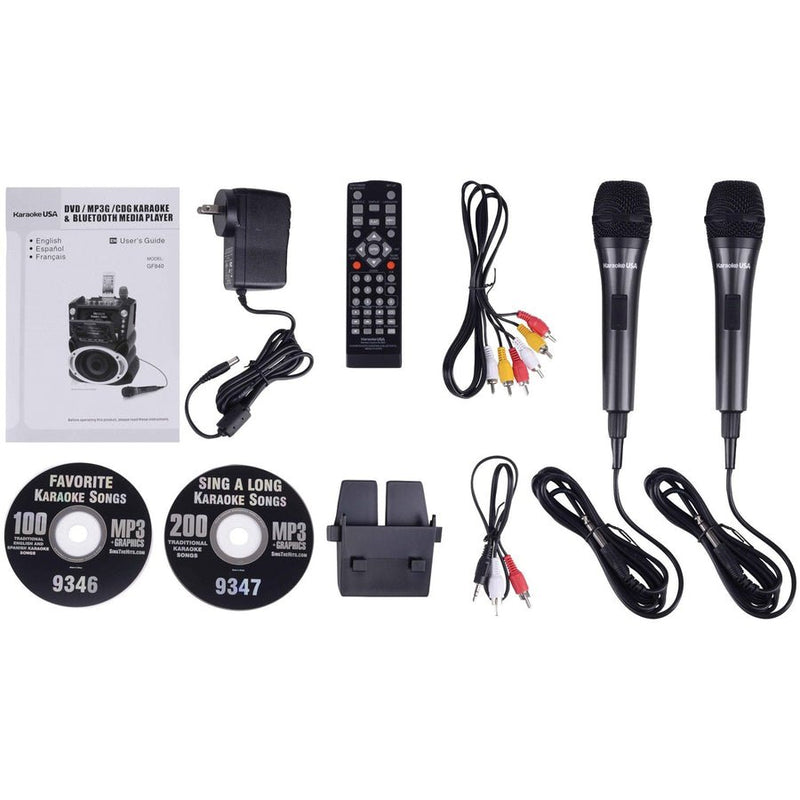 Karaoke USA Bluetooth Karaoke Machine w/ Synchronized LEDs - New Open Box