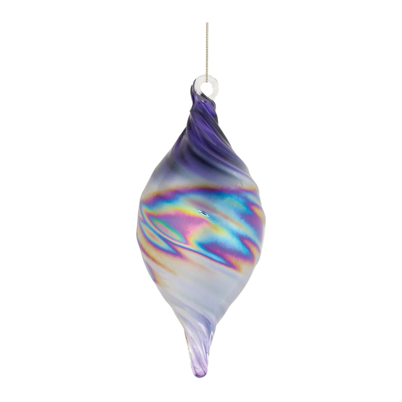 Melrose Purple Iridescent Ornaments (Set of 12)