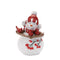 Melrose Cardinal Snowman Figurnie (Set of 2)