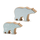 Melrose Wood Polar Bear Decor (Set of 2)