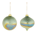 Melrose Iridescent Swirled Glass Ornament (Set of 6)