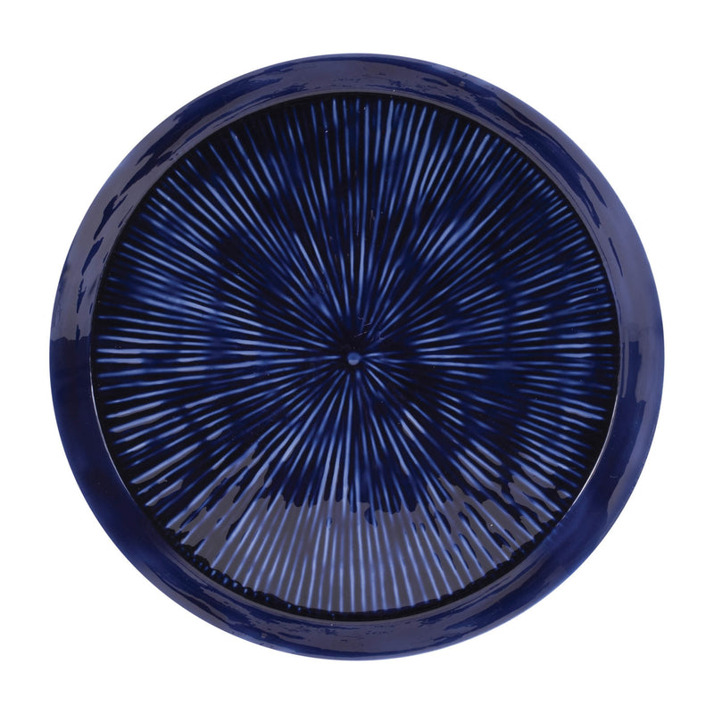 Melrose Round Etched Metal Tray 13.5"D
