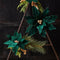 Melrose Forest Green Poinsettia Stem (Set of 2)