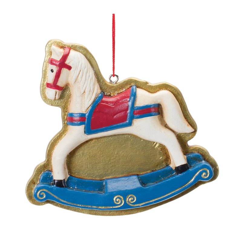 Melrose Rocking Horse and Toy Train Ornament (Set of 12)