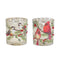 Melrose Mercury Glass Votive Candle Holder with Bird and Berry Branch (Set of 6)