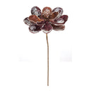 Melrose Glittered Magnolia Flower Stem (Set of 2)