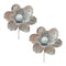 Melrose Beaded Silver Magnolia Flower Stem (Set of 2)