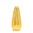 Melrose Ribbed Metallic Ceramic Vase 11.5"H