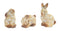 Melrose Weathered Terra Cotta Rabbit Garden Statue (Set of 6)
